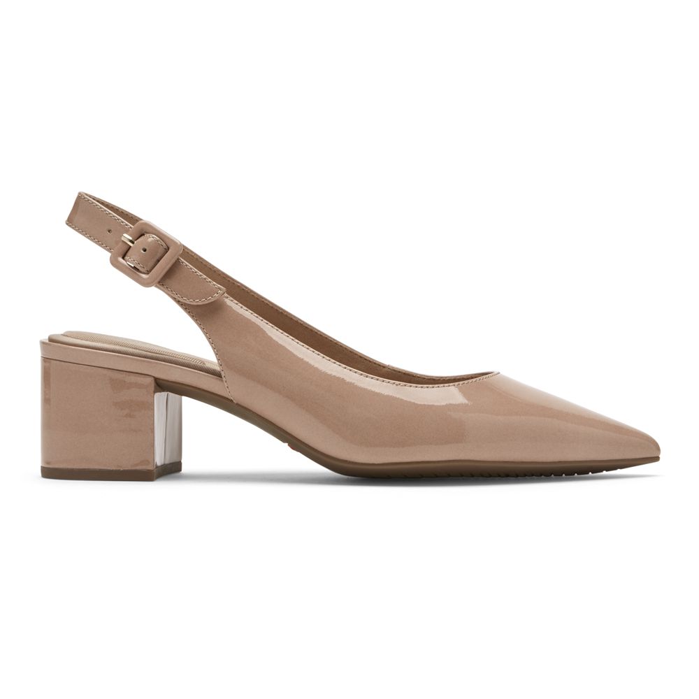 Rockport Total Motion Noelle Slingback Heel - Womens Pumps - Beige - NZ (YKM-391072)